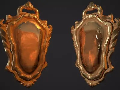 Spooky Mirror Low-poly 3D model