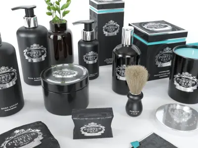 Portus Cale Bathroom Accessories Black edition 3D model