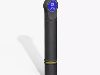 Traffic Bollard B Low-poly 3D model