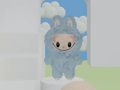 3D Labubu Macaron character Free 3D model