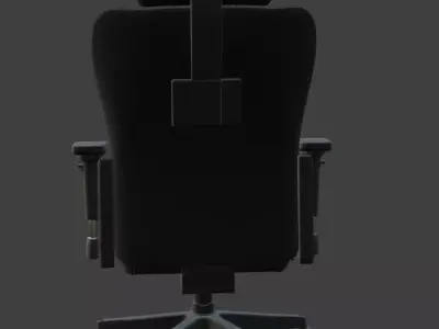 Modern Black Leather Executive Office Chair High Detail 3D Model 3D model
