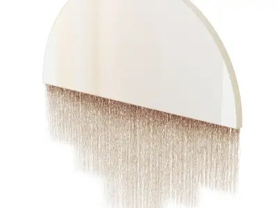 Boho fringed mirror 3D model