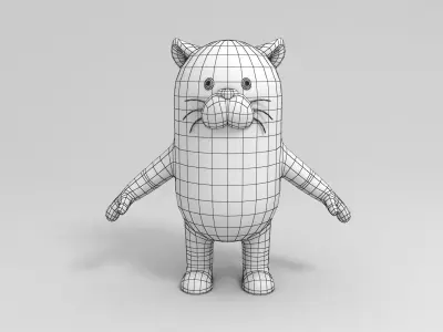 Rigged Tiger Character 3D model
