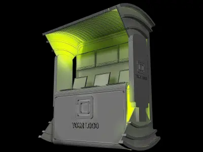 Booth Exhibition Stand a444a 3D model