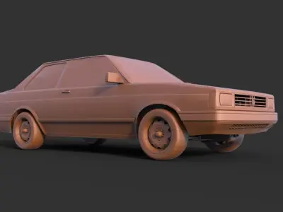 Volkswagen Fox 1989 3D print model