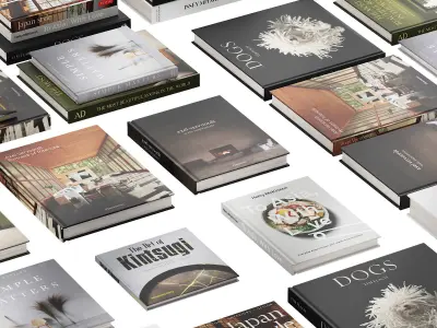 037 Decorative books set 04 Asia and Interior 00 3D model