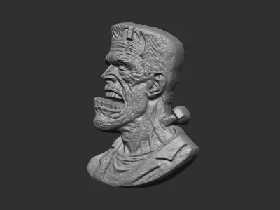 frankenstein monaster head cnc model 3D print model