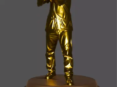 Clay Shooting 3D Character  Premium Printable STL  Blender 3D print model