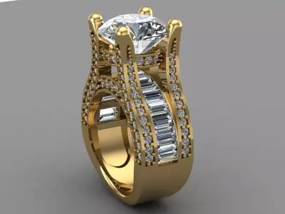 Soltani solitaire ring 3D print model