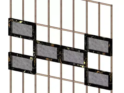 wall design - wood marble Free 3D model