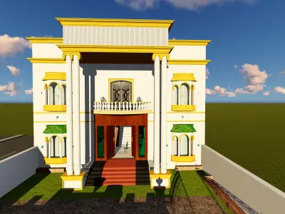 Modern villa 2021 Blender Eevee and Cycles 1 Low-poly 3D model 3D model