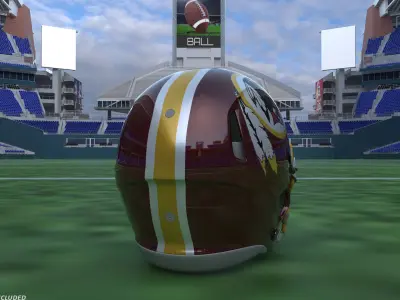 Washington Redskins American Football Helmet 3D model