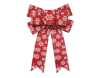 Christmas Bow Ribbon 18 Low-poly 3D model