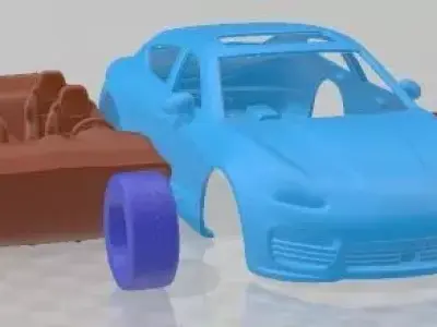 Porsche Panamera Turbo S 2014 Printable Car  3D print model