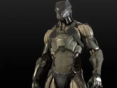 CyberNinja Low-poly 3D model