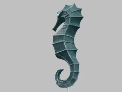 Sea Horse Decoration 3D model
