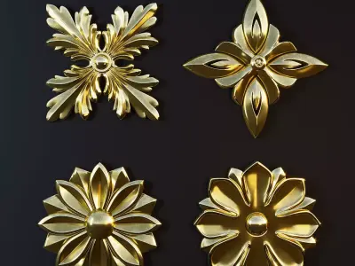 Decorative Floral Ornament 3D model