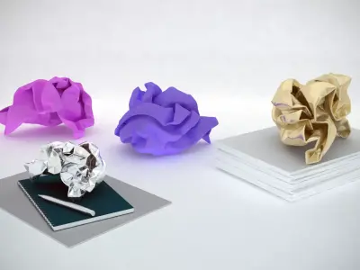 Paperweight crumpled paper 3D print model