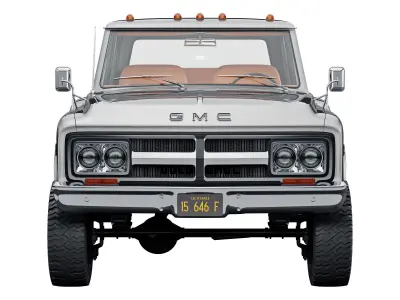 GMC 2500 crew cab 1968 3D model