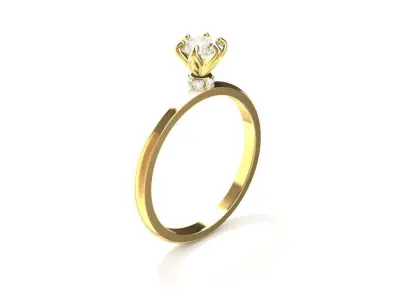 Solitaire Ring  3D print model shop