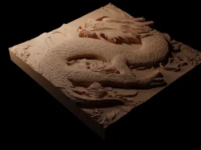 Dragon CNC 3d Print High Relief Sand Casting 3D print model