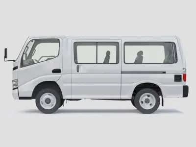 Toyota Dyna 1999 Minivan Low-poly 3D model