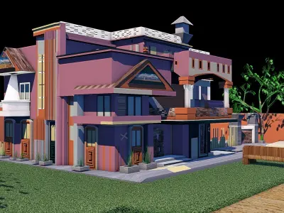  exterior house model Free 3D model
