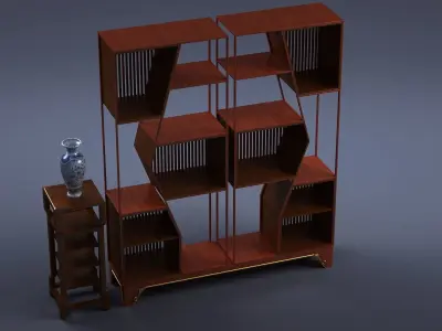 cabinet cabinet wardrobe sofa bed table bookshelve 3D model