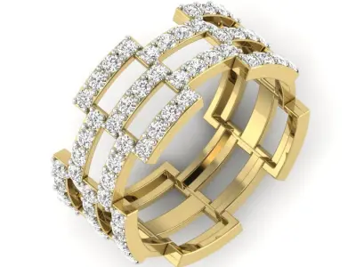 rings collection 3D print model 3D print model
