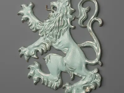 Bas-relief-03 lion 3D print model