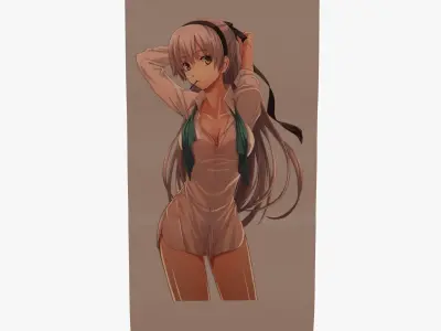 Poster Anime Girl 3D model