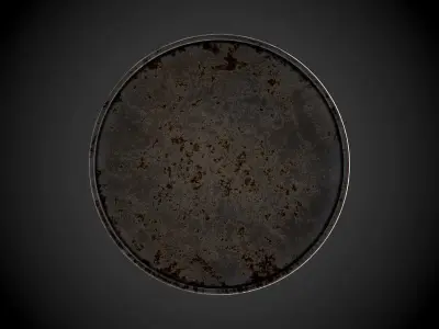 Round Steel Wire Mesh WasteBasket PBR 3D model