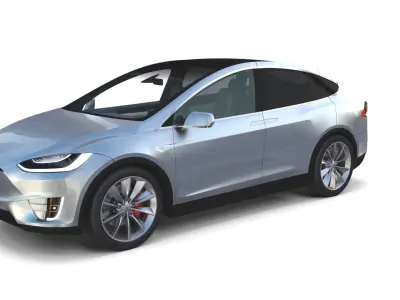 Tesla Pack Semi Roadster Model S X 3  with interiors and chassis 3D model