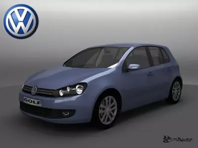 Volkswagen Golf VI 5doors 2009 3D model