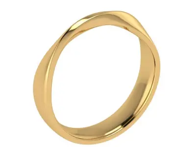 one top twist fashion ring  3D print model