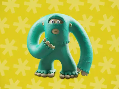 Plasticine Yeti 3D model