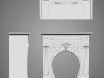Art Nouveau fireplace - 3D printing 3D print model