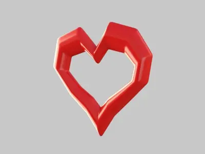 Heart icon v 34 3D model