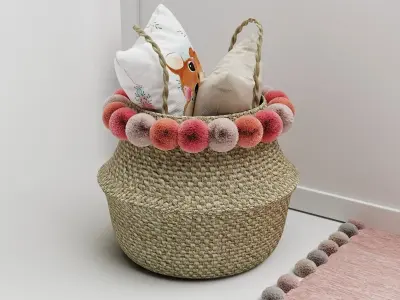 Children bed with decor 3D model