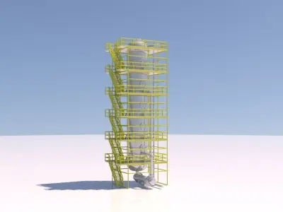 Refinery Distillation Column 03 3D model