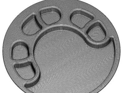 Plastic Premium Partition Plate 3D model