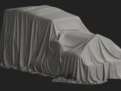 Vintage Car Cover 01 3D model