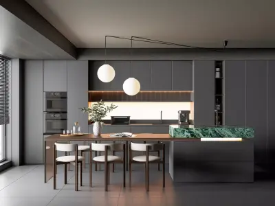 Kitchen Modern interior 84 3D model