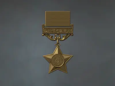 Nishan A Haider military medallion 3D print model