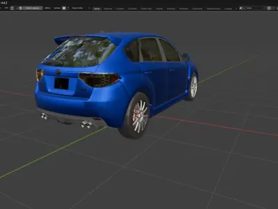 Subaru Impreza WRX STI X Low-poly 3D model