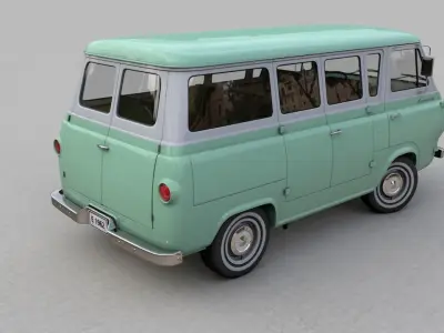 ECONOLINE E100  WINDOW VAN 1962 3D model