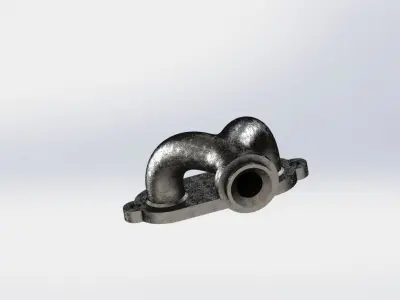 Pipe With Flange 3D model