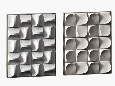 Wall art Geometry Modern minimalist interior decor 3D model