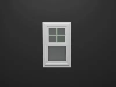 Adjustable Foldable PVC Window 3D model