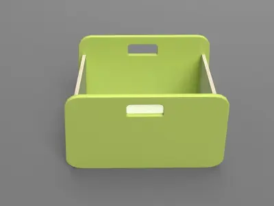 BacUp1Box Green Low-poly 3D model